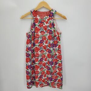 Vintage Lilly Pulitzer Womens High Neck Shift Dress Sleeves Floral Print Size 6